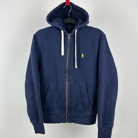 Polo Ralph Lauren Dark Blue zip-up Hoodie Men’s Size S – Excellent Condition - Picture 2 of 11